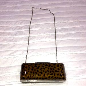 Diane von Furstenberg - Evening Clutch with Silver Chain (Leopard)